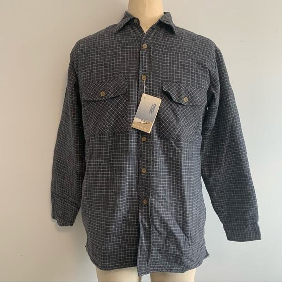 NWT River Trader Quilted Filler Button Down Shirt - Picture 1 of 7
